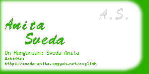 anita sveda business card